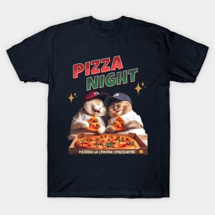 Cats Pizza Night T-Shirt